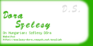 dora szelesy business card
