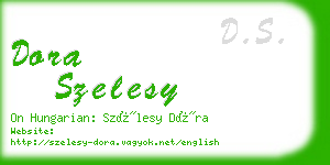 dora szelesy business card